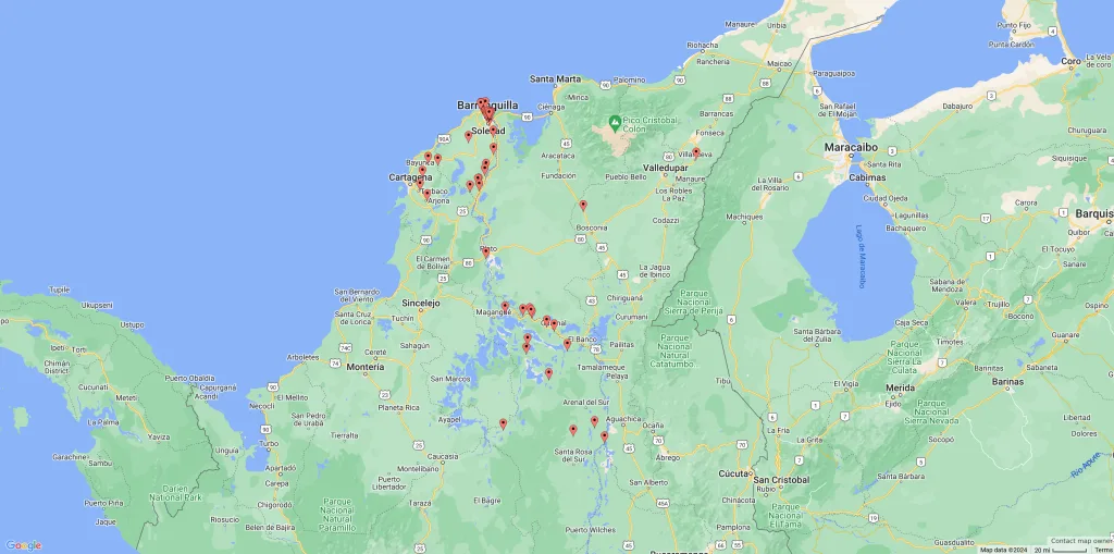 Mapa Daza Global